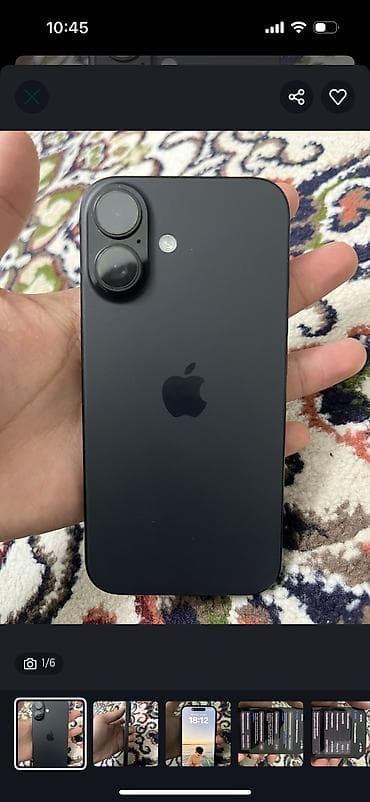 айфон 13 ро: IPhone 16, Б/у, 128 ГБ, Jet Black — 2