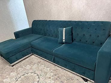 Угловые диваны: Угловой диван, C подушками — 1