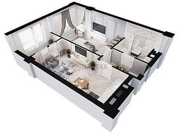 70: 1 комната, 44 м², Ботанический сад Элитка, 12 этаж, ПСО (под самоотделку) — 5