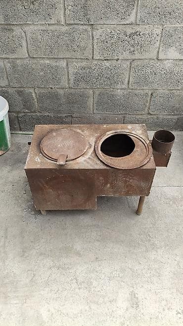 буржуйка чугунная: Дровяная печь-плита из металла. Описание: - Прочная стальная — 2