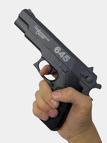 огнестрел: Игрушечный пистолет AirSoft Gun K6D (модель «645») - Тип: пружинный — 6