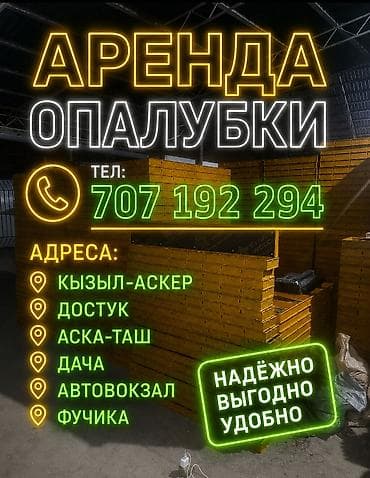 энесей: Аренда опалубки для монолитных работ. Что предлагается: - Щитовая — 3