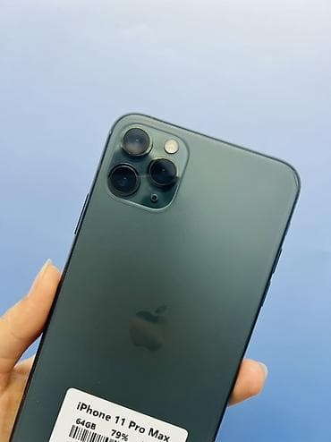 iphone 7 plus копия: IPhone 11 Pro Max, Б/у, 64 ГБ, Matte Midnight Green, Чехол, Зарядное устройство, Защитное стекло, В рассрочку, 79 % — 2