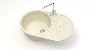 цена на столешницы для кухни: Кухонная мойка Glanz Касандра J110 Каменная мойка из литого мрамора — 7