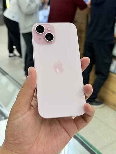 iphone 22: IPhone 15, Б/у, 256 ГБ, Розовый, Кабель, 89 % — 1