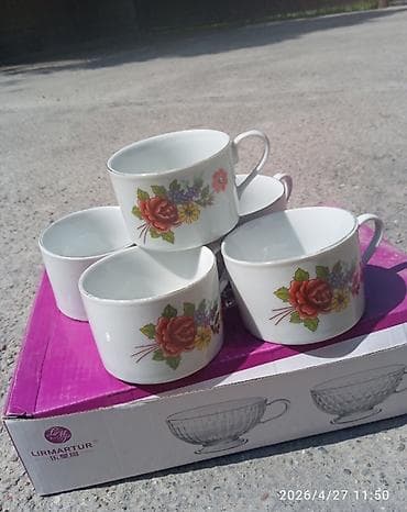 18 веши: Стаканы для холодных напитков 18 шт, кружки для чая 5 шт Состояние — 2