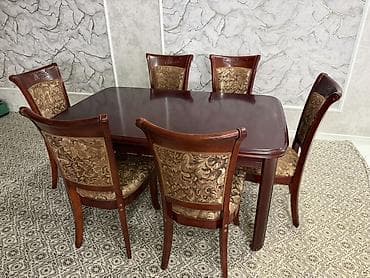 буфет бу: Стол и стул для зала, цвет - Коричневый — 1