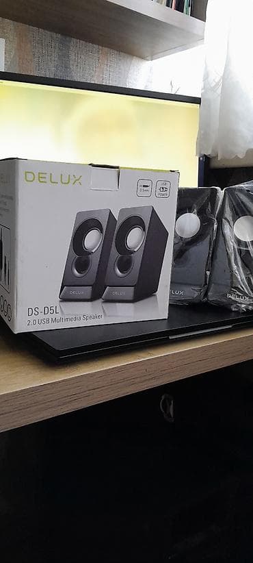 колонки оригинал: Колонка DELUX DS-D5L Speakers 2*3W 2.0 USB новая. для офиса и дома — 1