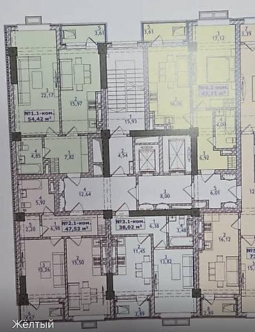 Батирлер: 1 бөлмө, 48 м², 108-серия, 9 кабат, Даяр ПСО (өзү оңдоп түзөтүп бүтүү үчүн) — 5
