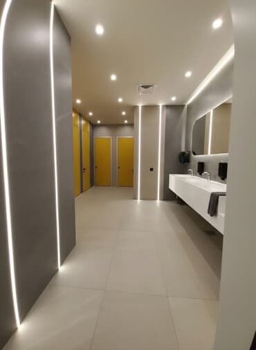 Дизайн, долборлоо: Дубалдарды коюу үчүн даярдоо, Дубалдарды грунттоо үчүн даярдоо, Плиткаларды кесүү | Карапа плиткасы, Керамогранит плиткасы, Мозаика плиткасы | Тикелей төшөө, Диагоналдуу төшөө, Горизонталдуу төшөө 6 жылдан ашык тажрыйба — 1