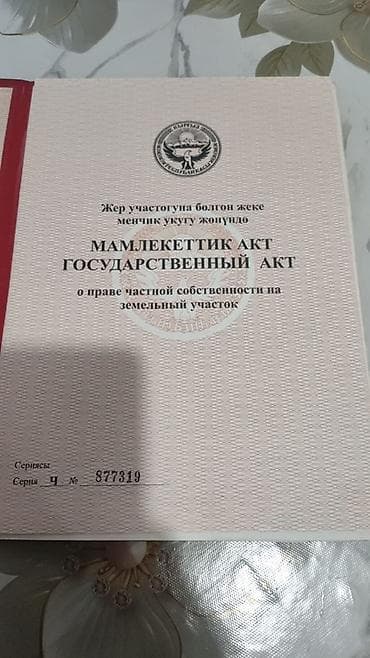 город балыкчы участок: 8 соток, Для строительства — 4