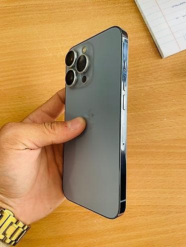 apple 13 mini: IPhone 13 Pro, Б/у, 256 ГБ, Голубой — 2