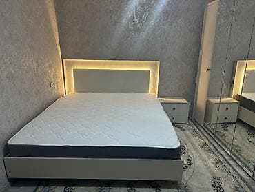 Детская мебель: Спальный гарнитур в современном стиле Состав: - Кровать двуспальная с — 1