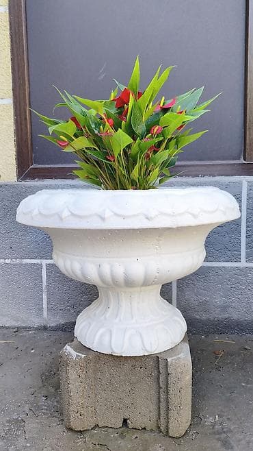 4 pot: Стильные и прочные бетонные вазоны для дома и улицы 🌿 Высота — 40/42 — 4