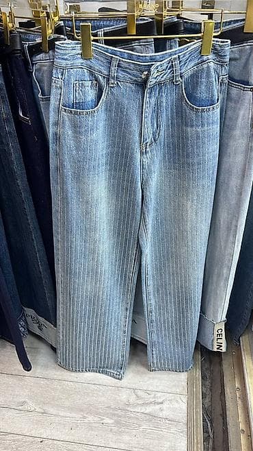 джинсы xl: Джинсы со стразами (со всех сторон) Люкс качество, Размер - S Новые! — 1