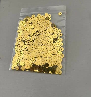 касметика для девочек: Лазерные блестки (паетки), диаметр 3 мм, цена за 1 пакетик — 2