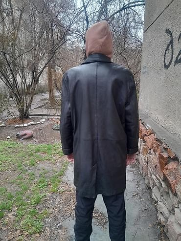 вещи италия: Длинное кожаное пальто - Материал: натуральная кожа (плотная, мягкая — 1