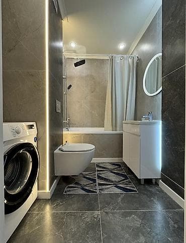 Студия с современной отделкой и полной меблировкой - Планировка