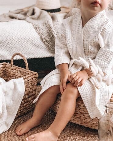 домашние халаты больших размеров: Халат, Вафельное полотно, S, XS, M — 13