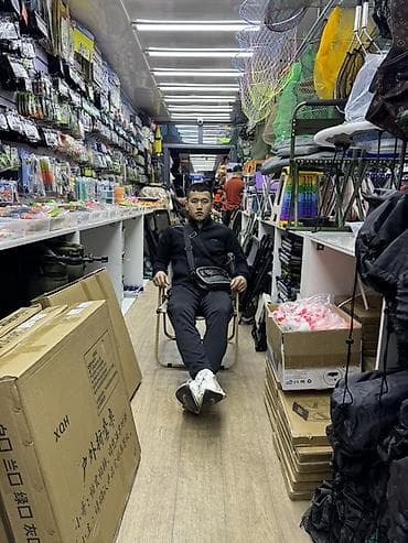 Стулья, табуретки: Походный складной стул, Другой материал, цвет - Бежевый — 4
