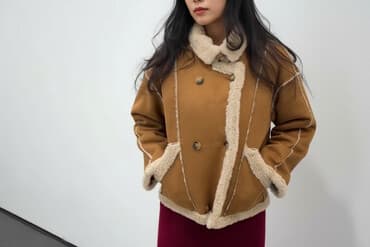 брендовая одежда бишкек: Дубленка, Авиатор, Китай, Короткая модель, Оверсайз, S — 1