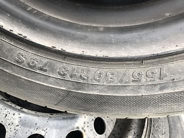 покрышка самурай: Колеса в сборе 155 / 80 / R 13, Лето, Б/у, Комплект, Легковые, Железные, отверстий - 4 — 4