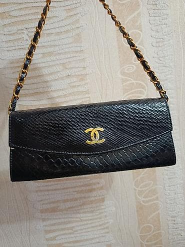 chanel сумка: Клатч, Материал: Искусственная кожа, Женские, Б/у — 1