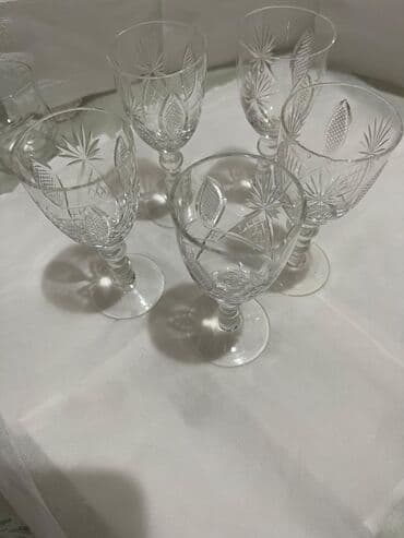 чай ичкен столдор: Набор стеклянных рюмок/стаканов для напитков - Комплектация: 6 штук в — 14