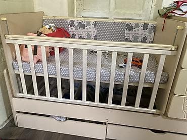 Детские односпальные кровати: Детская кроватка-трансформер с комодом и ящиками - Формат 2-в-1 — 3