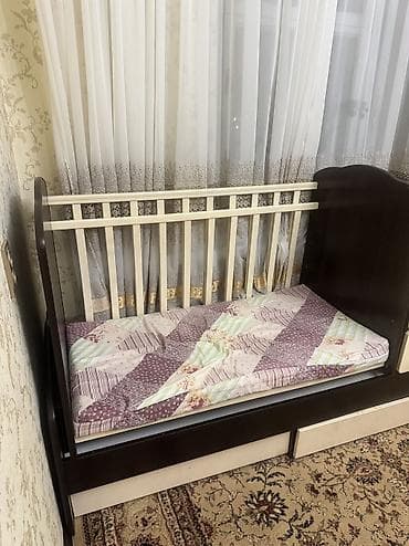 перегородка для детей: Детская кроватка-бортик (трансформер) + комод-пеленатор Подходит до 7 — 9