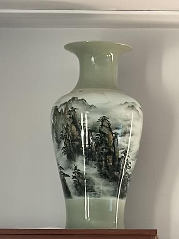 Декоративная напольная ваза с ручной росписью - Материал