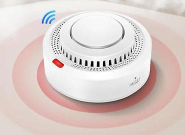 сирен: Датчик дыма Wi‑Fi (Tuya Smart), автономный Компактный оптико‑дымовой — 2