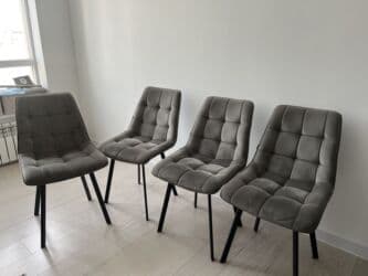 мойка кресло: Стул для кухни, Другой материал, цвет - Серый — 12