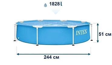 воздушный бассейн: Каркасный бассейн Intex Metal Frame — прочный и удобный вариант для — 2