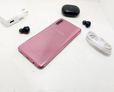 samsung a30: Samsung Galaxy A7 2018, Б/у, 64 ГБ, цвет - Розовый, 1 SIM, 2 SIM — 2
