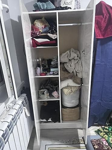 шванери: Двухдверный шкаф для одежды с зеркалом. - Цвет/декор: светлый — 2