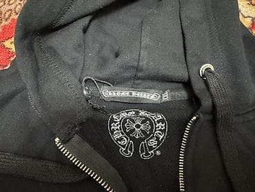 Спорттук костюмдар: Толстовка на молнии Chrome Hearts с капюшоном - Цвет: черный - Принт — 3