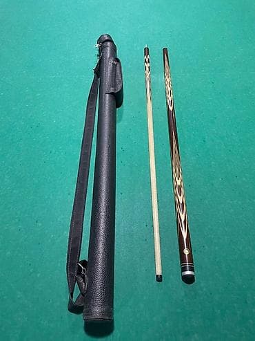 билярдный кий: Бильярдный кий разборный + чехол - Кий из двух частей на резьбе — 1