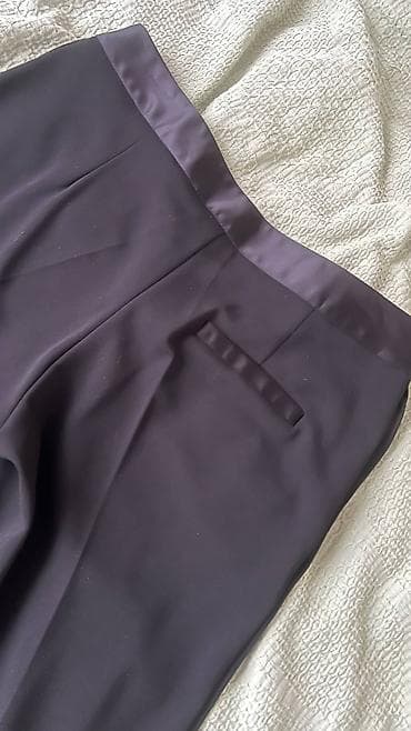 костюм женские: Женский брючный костюм-смокинг черный Imperial, состояние отличное — 5