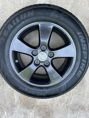 Колеса в сборе 215 / 60 / R 16, Лето, Б/у, Комплект, Легковые, Литые, отверстий - 5 — 5