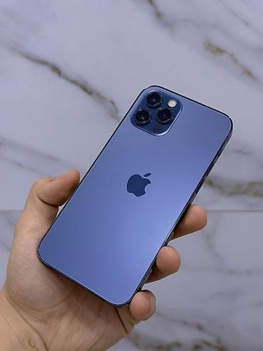 iphone 8: IPhone 12 Pro, Б/у, 128 ГБ, Синий, Зарядное устройство, Защитное стекло, Кабель, 79 % — 1