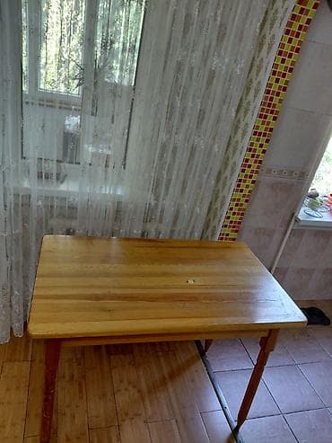 деревянный кухонный стол: Кухонный стол, Прямоугольный, Нераскладной — 3
