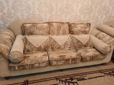 диваны кожаные бу: 2 дивана (3 местный и 2х местный) и 2 кресла в отличном состоянии — 2