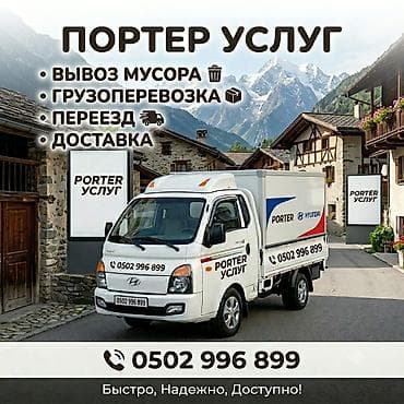 буу зеркало: Буйрутма берүү Хендай портер, Курулуш таштандыларын чыгаруу, Жүк ташуучу жумушчусу менен — 1