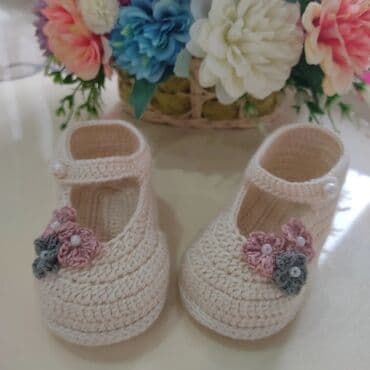 обувь на годик: Детские пинетки, размер 12 см на 6 месяц — 4