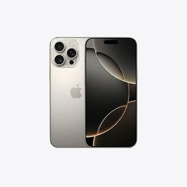 IPhone 16 Pro Max, Б/у, 256 ГБ, Natural Titanium, Зарядное устройство, Чехол, 100 %