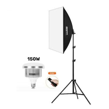 наборы: Софтбокс постоянного света под лампу е27+ умная лампа 150w (1шт) + — 1