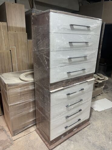 купить комод с зеркалом в спальню: Комод для одежды, Новый, Без зеркала, ЛДСП, цвет - Белый, Коричневый, Бежевый, Бесплатная доставка — 10