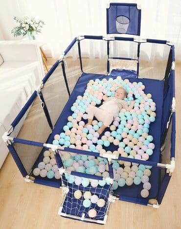 детская боксерская груша на стойке: Манеж детский игровой Для маленьких детей с защитной — 1