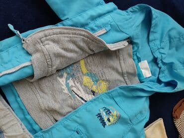 новорожденный комплект: Комплект, цвет - Голубой, Б/у — 3